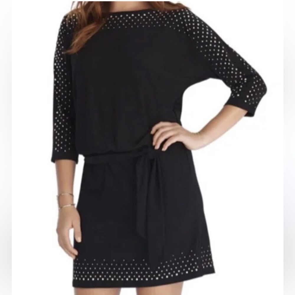White House Black Market Black Studded Women's Dress